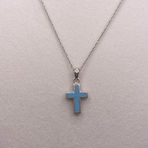 Vintage silver 925 ITALY cross necklace